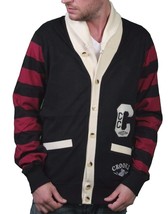 Crooks &amp; Castles Maglia Air Pistole Scialle Nero/Rosso Maglione Cardigan... - $49.00