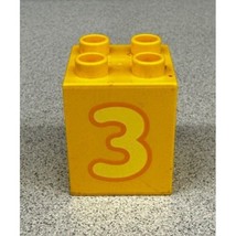 Lego Duplo Numbers Block Bricks Yellow Number 3 Replacement Part Countin... - $2.76