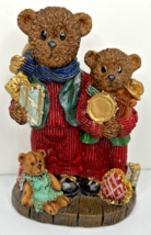 Vintage K&#39;s Collection Big Eyed Bears Christmas Candle 4&quot; SKU H672 - £13.27 GBP