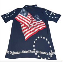 Cotton Traders Sport Mens Large Polo Shirt USA Constitution Flag 1776 Pa... - £15.97 GBP