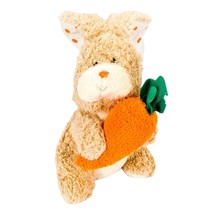 Ty Veggies Bunny Rabbit Beanie Babies Plush 6&quot; Easter Carrot Polka Dot Tan 2005 - £9.23 GBP