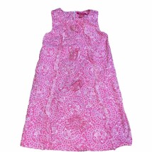 Lilly Wicket Pink Pattern Print Girls Shift Dress Sz 8 - $14.40