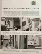 1958 Print Ad Carrier Weathermaker Furnace &amp; Air Conditioning Family at ... - $15.14
