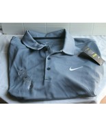 NWT Mens Nike Golf Dri Fit Swoos Breathe Texture Polo Shirt Charcoal Gra... - $49.75 CAD