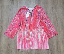 NWT  Made With Love Classy Shirt Blouse ~ Sz XL ~Pink ~ 3/4 Sleeve - $22.49