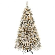 Pre-Lit Premium Snow Flocked Hinged Artificial Christmas Tree-6 ft - Col... - $131.29 Pre-Lit Premium Snow Flocked Hinged Artificial Christmas Tree-6 ft - Col... - $131.29