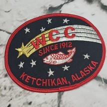 Vintage Patch WCC Ketchikan Alaska 4&quot; Oval Woven Fish Stars  - £6.11 GBP