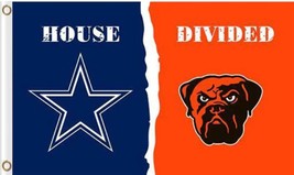 Dallas Cowboys and Cleveland Browns Divided Flag 3x5ft - $15.99