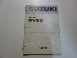 1973 Suzuki Motorcycle RV90 Parts Catalog Manual DAMAGED FADED STAINED F... - $101.09