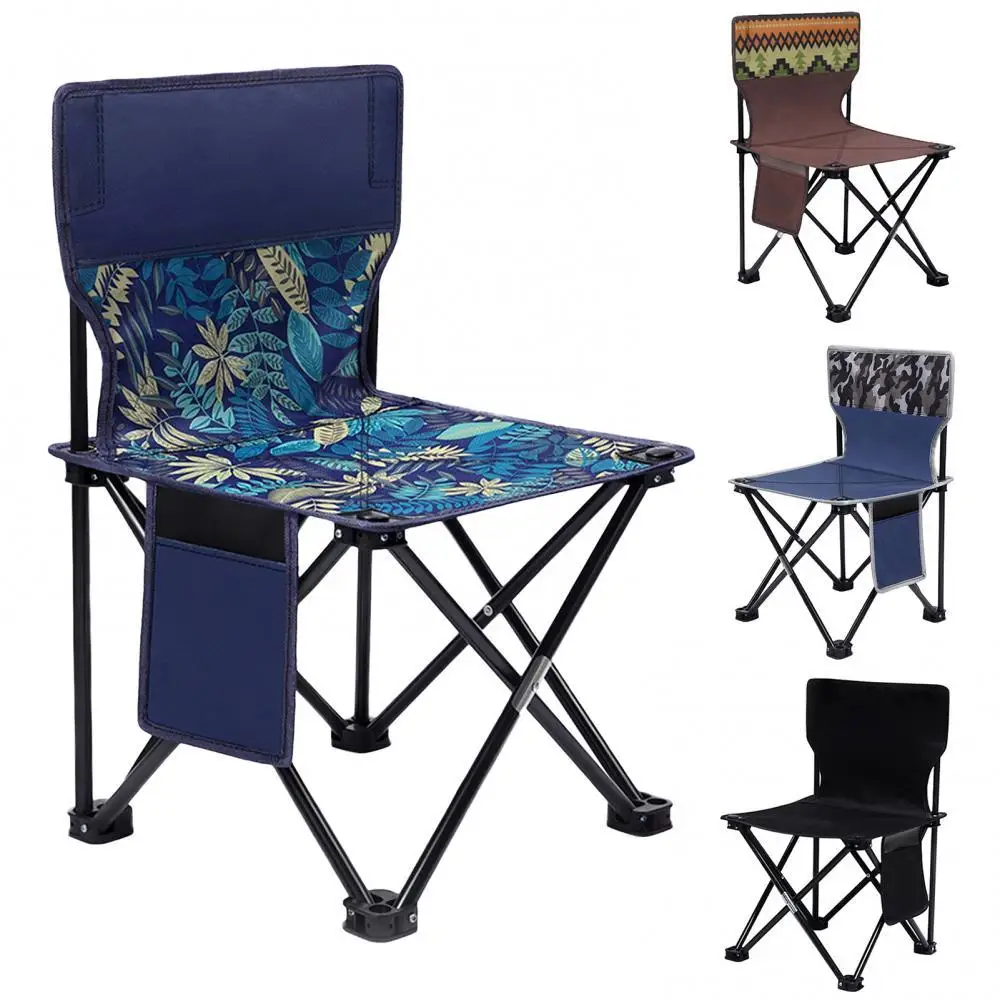 Folding Chair Lightweight folding stool with Side Pocket for Portable  Outdoor - £26.42 GBP+