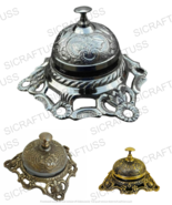 Brass Hotel Reception Bell Desk Bell Counter Bell Office Calling Service... - £28.27 GBP+