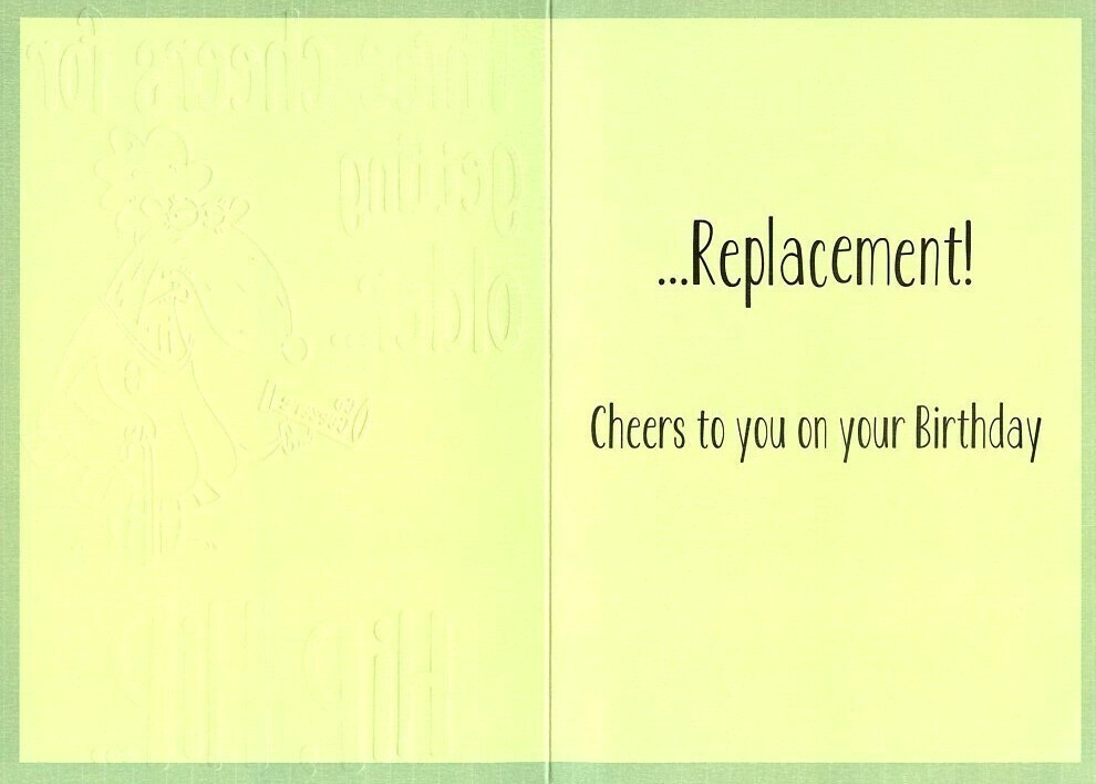 Three Cheers For Getting Older... - Humorous Birthday Greeting Card - 27B Item image 2