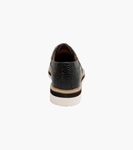 Stacy Adams Alario Wingtip Oxford Croco Leather Shoes Black 25725-001 image 7