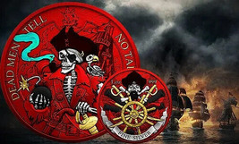 2023 Dead Men tell no Tales Calico Jack Edition 1 oz Silver Colored Mintage 250 - £78.57 GBP