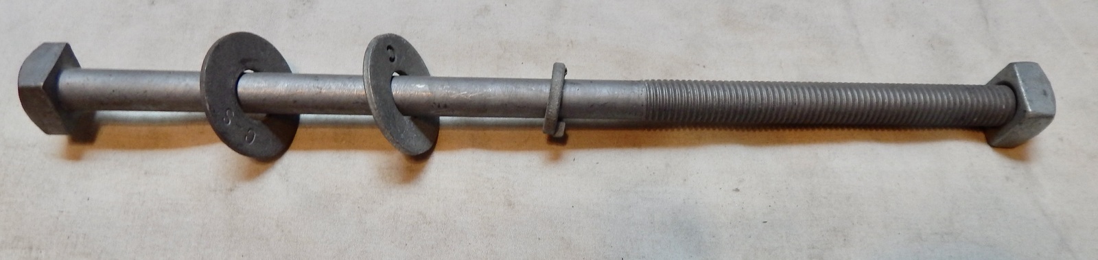 1/2”-11 x 14” Long Square Head Bolts Galvanized 6” Thread &amp; 3 Washers + ... - $9.99
