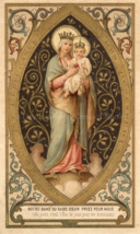 Our Lady of the Sacred Heart –8.5x11&quot; based on a Vintage Holy Card–Catho... - $14.00