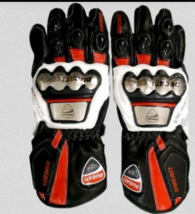 Motorbike Biker Racing Ducati Leather Gloves In All Sizes - £54.81 GBP+