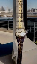 Vintage Advance Ladies Watch Rectangular Face Gold/Silver Tone Band New ... - $237.07 MXN