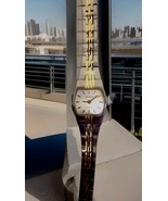 Vintage Advance Ladies Watch Rectangular Face Gold/Silver Tone Band New ... - €10,81 EUR