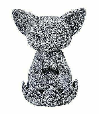 Ebros Feng Shui Zen Japanese Jizo Cat Monk On Lotus Throne Mini Statue 4... - $17.99