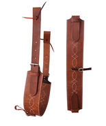 Horse Horse Western Amish Leather Fancy Stitch Roper Back Cinch Billets ... - $56.42