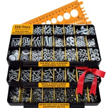 Jackson Palmer 2251 Piece Hardware Assortment Kit with Screws Nuts Bolts... - £42.21 GBP