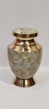 Wonderlist Handicrafts Small Cremation Urns Gold Classic Bronze with Beautiful C - £23.25 GBP