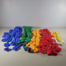 Bristle Blocks Stackadoos Lot random Colors Shapes Interlocks Playskool - $19.96