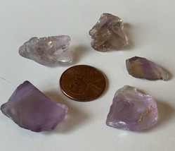 5 Ametrine Raw Rough Quartz Crystals Bicloor Specimens Bolivia 100 Carats 20g - £13.97 GBP