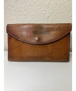 Rare VTG Men&#39;s/Women’s Michelob Brand Long Leather Wallet Checkbook Card... - $281.97 MXN