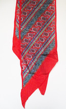 Specialty House Featherweight Silk Scarf Pointed Ends 64&quot; Vintage Made in JAPAN - £14.85 GBP