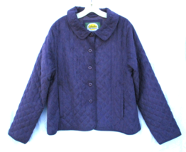 Vintage Cabelas Purple Quilted Jacket Poly Filling Womens Size Large Washable - £22.44 GBP