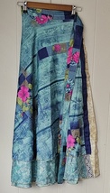 Upcycled Indian Sari Wrap Skirt S484 - £13.91 GBP