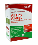 24 Hour All Day Allergy Relief, Cetirizine Hcl Tablets, 10 Mg, 90 Count - $50.64 CAD