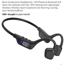 Bone Conduction Headphones, 14H Playtime Bluetooth 6.0 Open-Ear Earbuds ... - $54.33