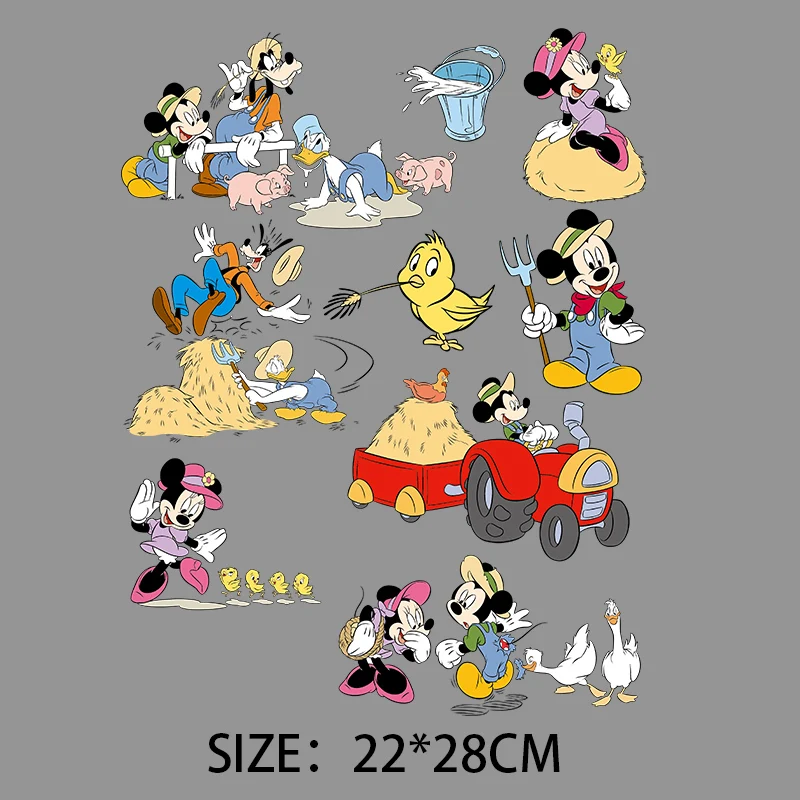 Sporting Mickey Minnie Mouse  Cartoon Movie Patches for Clothing Hot Transfers C - £23.62 GBP