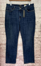 LEE Womens Regular Fit Straight Leg Jeans Medium Wash Denim Size 16 Medi... - $36.00