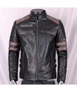 sheep leather biker jacket - £197.39 GBP