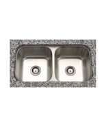 Cantrio Koncepts Double Basin Undermont Kitchen Sink - Stainless Steel - €341,71 EUR