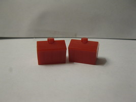 1985 Monopoly Board Game Piece: (2) Red Hotels - $0.75