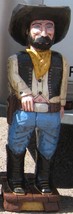 5&#39; Cigar Store OLD WEST COWBOY 5 ft Hand Carved Sculpture, Frank Gallagher - £1,422.92 GBP