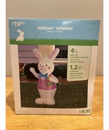 Gemmy Easter Airblown Inflatable Happy Easter Bunny Egg 4ft Tall - $53.69 CAD