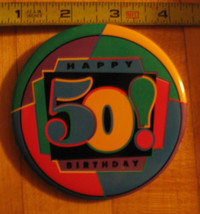 Happy Birthday 50! Pinback Button - £2.89 GBP