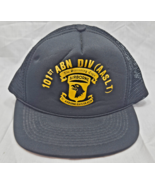 101st ABN DIV AASLT The Screaming Eagle Airborne Black Hat Cap Mesh Back... - $20.30 CAD