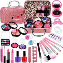 Kids Makeup Kit For Girls, 25 Pcs Real Makeup Set, Washable Makeup Set Toy With  - £28.30 GBP