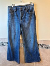 VINCE Distressed Wide Leg Flare Blue Jeans SZ 31 NWOT - £94.62 GBP