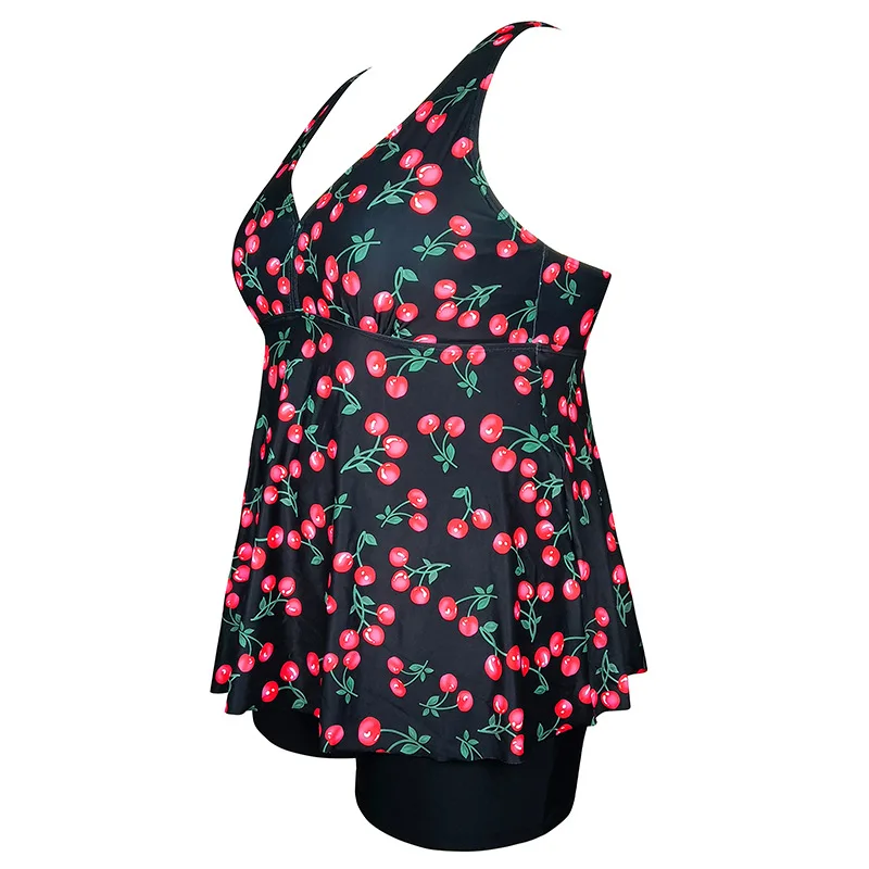 Primary image for Sporting 2022 Summer Swimwear Ay Vintage Print MonAni Cherry Swimsuit Halter Two
