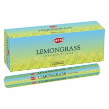 HEM Lemongrass Fragrance  Incense Sticks Masala  Pack of 6 Essences 120 Sticks  - £13.28 GBP