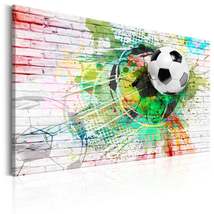 Tiptophomedecor Stretched Canvas Kids Art - Colourful Sport Football - Stretched - £79.91 GBP+