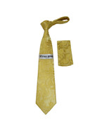 Men&#39;s Stacy Adams Tie and Hankie Set Woven Silky Fabric #Stacy18 Gold - $41.06 CAD